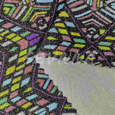 Gęstość Jacquard Włókna dziane podwójne Tkaniny Lato / Jesień Nosić Włókna poliestrowe z recyklingu