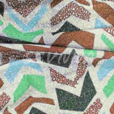 Wysokiej gęstości tkanina z podwójnej dzianiny 70% Poly z recyklingu 20% Metallic 10% EL I Jacquard Style