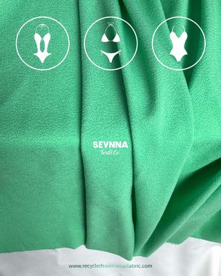 85% Nylon z recyklingu 15% Spandex Materiał Szczegóły podwójnie dziane tkaniny 165cm szerokość