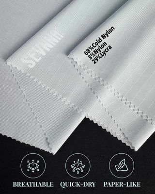 68% COLD Nylon RB 3% Nylon 29% Lycra Materiał Szczegóły w przetworzonej tkaninie Lycra dla trwałej i wygodnej odzieży