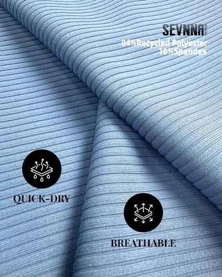 84% poliester odzyskany 16% Spandex Polyester Spandex Tkanina kolorystyczna do Twoich wymagań