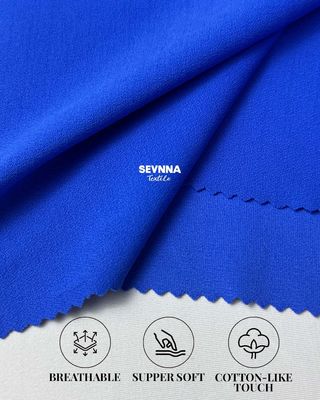 Szczegóły materiału z dzianiny podwójnej 270 g/m²: 93% nylon z recyklingu, 7% spandex dla zrównoważonej i wygodnej odzieży