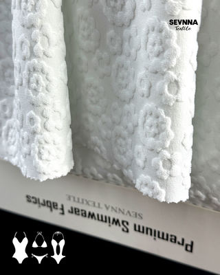 Teksturowana tkanina do pływania 95% poliester z recyklingu Wysoka odporność na chlor