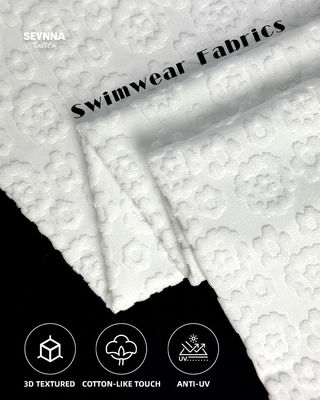 Teksturowana tkanina do pływania 95% poliester z recyklingu Wysoka odporność na chlor
