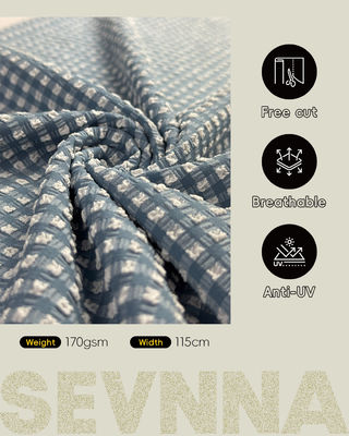 Premium teksturowana tkanina kąpielowa o szerokości 115 cm, masie 170 gm i stylowym teksturowanym wzorze dla kostiumów kąpielowych