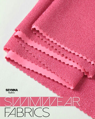 Tkanina ekologiczna z 150 cm szerokości srebrna Lurex i GRS certyfikowana dla zrównoważonych ubrań kąpielowych