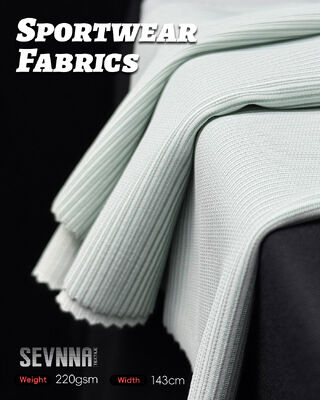 Oddychająca wilgotność Wicking Yoga Wear Tkanina z rozciągającym się anty-zapachem i okrągłą dzianiną do odzieży aktywnej