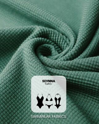 Wysokiej elastyczności teksturowana tkanina kąpielowa z 95% bawełny organicznej i 5% elastanu dla wysokiej trwałości kolorów