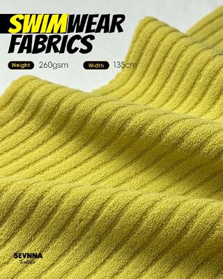 Tkanina na stroje kąpielowe z recyklingu o gramaturze 260 g/m², oddychająca i szybkoschnąca, do ekologicznych strojów kąpielowych