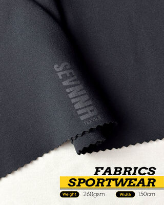 260 gm tkanina do odzieży jogi z rozciągającą się, przeciwzapalną i z recyklingu poliestrowego spandeksu do odzieży aktywnej