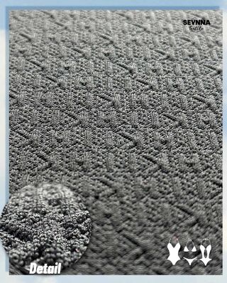 Odporna na chlor teksturowana tkanina kąpielowa z 98% poliestru z recyklingu i ochroną UPF 50+