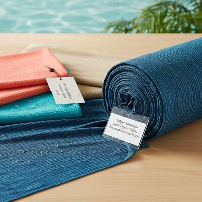 200gsm Breathable Quick-Drying Recycled Swimwear Fabric for Sustainable Swimwear Textile