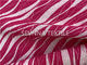 Różowy druk zebry Superfine Fibre Joga Wear Fabric Zwykły barwiony