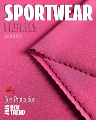 152 cm szerokości Tkanina z recyklingu Lycra w prostym wzorze dla ekologicznej odzieży