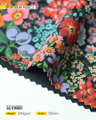 Wodoodporna tkanina rowerowa z 45% poliestru + 35% nylonu + 20% spandeksu i 240 GSM