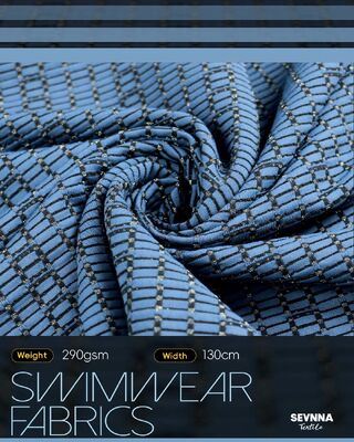 Tkanina na stroje kąpielowe z recyklingu 290 g/m², przyjazna dla środowiska, trwała, materiał na letnie stroje kąpielowe