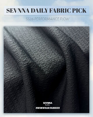 Odporna na chlor teksturowana tkanina kąpielowa z 98% poliestru z recyklingu i ochroną UPF 50+